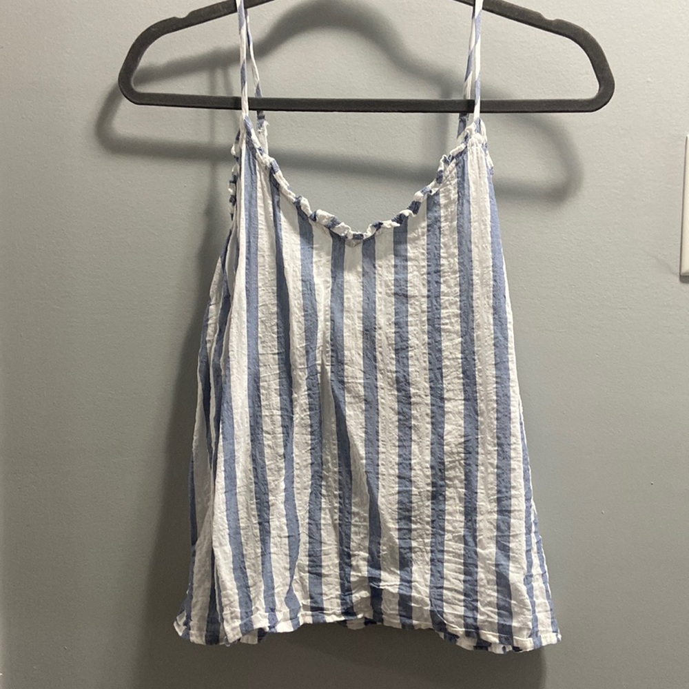 a.n.a. Blue and white cami